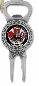Golf Divot Tool and Bottle Opener Silver