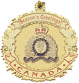 Gold RCMP Crest Ornament