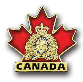 RCMP Crest on Leaf Pin
