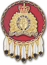 RCMP Gold Crest with Feathers Pin
