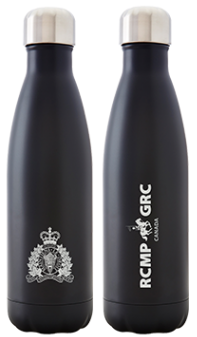RCMP Crest Insulated Bottle Black Finish