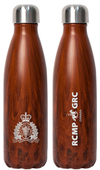 RCMP Crest Insulated Bottle Wood Finish