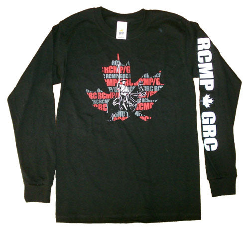 T-Shirt Long Sleeve RCMP Horse and Rider Design