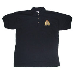 Golf Polo Shirt Pique Navy with Embroidered Crest