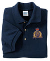 Golf Polo Shirt Pique Navy with Embroidered Crest