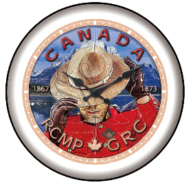 Clock Metal Round Mountie