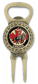 Golf Divot Tool and Bottle Opener Gold