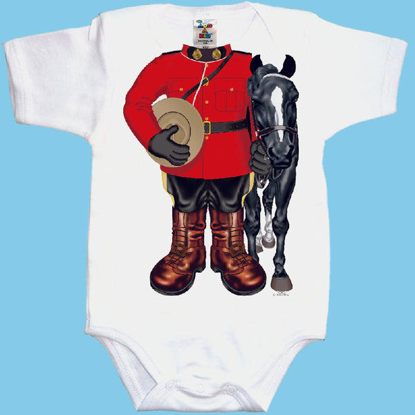 Onesie RCMP Mountie with Horse Infant