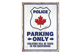 Metal Sign Police Parking Only