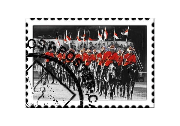 Metal Sign Stamp Mountie Ride Charge