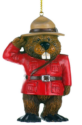 Mountie Beaver Ornament