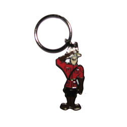 Saluting Mountie Key Ring