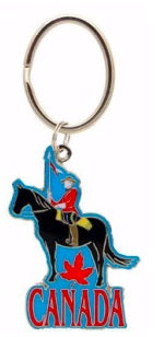 KEYCHAIN Rider on Horse blue
