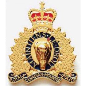 Large RCMP Gold Crest Pin