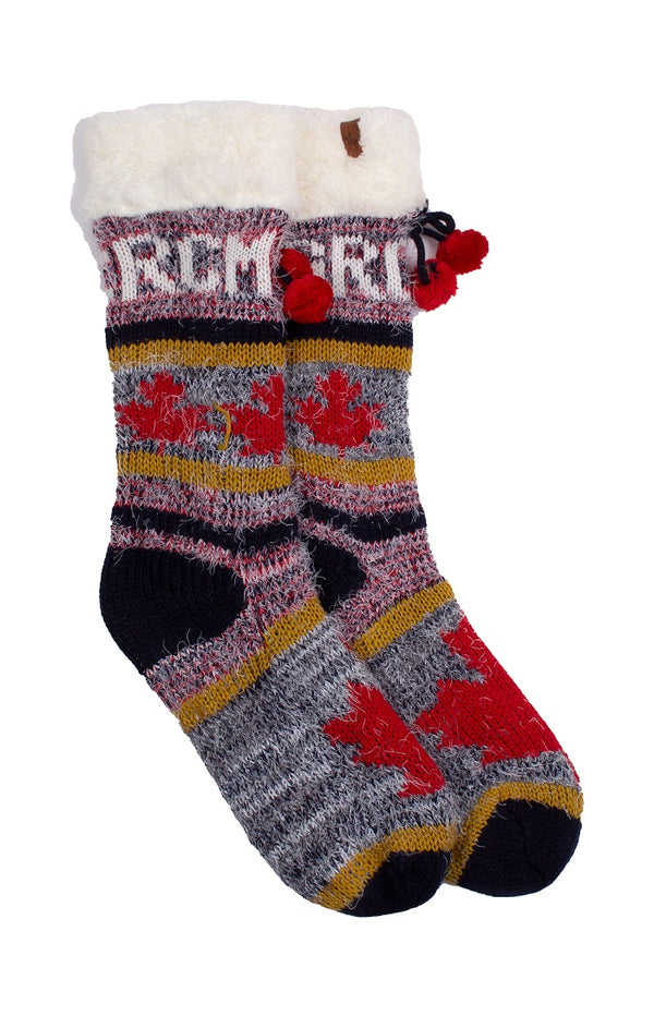 Knit Mounties Lounge Socks