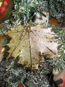 Real Maple Leaf Christmas Ornament